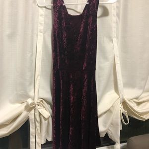 Burgundy Crushed Velvet Altar’d State Dress